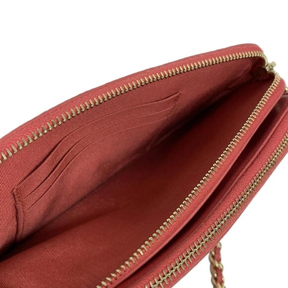 Auth CHANEL Matelasse / Diamond CC - Pink Lambskin Other Style Wallet - Picture 5 of 13